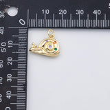 18K Gold PVD Snail charm animal charm s Charms - Tarnish Resistant
