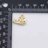 18K Gold PVD Snail charm animal charm s Charms - Tarnish Resistant