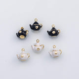 18K Gold pvd Tea pot charm s Charms - Tarnish Resistant