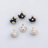 18K Gold PVD Tea pot charm s Charms - Tarnish Resistant