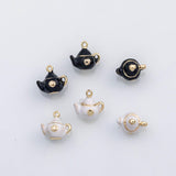 18K Gold PVD Tea pot charm s Charms - Tarnish Resistant