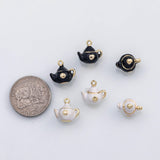 18K Gold PVD Tea pot charm s Charms - Tarnish Resistant