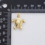 18K Gold PVD Sea turtle ocean beach summer charm s Charms - Tarnish Resistant