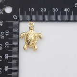 18K Gold PVD Sea turtle ocean beach summer charm s Charms - Tarnish Resistant