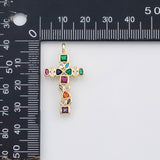18K Gold PVD Cross charm multicolor charm charm s Charms - Tarnish Resistant