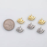 18K Gold PVD Snail charm s Charms - Tarnish Resistant