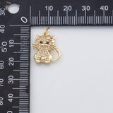 18K Gold PVD Cat charm - Tarnish Resistant