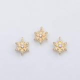 18K Gold PVD Snowflake charm - Tarnish Resistant
