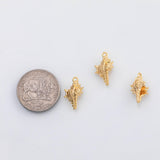 18K Gold PVD 3D Sea Shell charm - Tarnish Resistant
