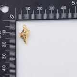 18K Gold PVD 3D Sea Shell charm - Tarnish Resistant