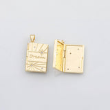 18K Gold PVD Locket charm dream book locket s Charms - Tarnish Resistant