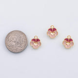 18K Gold PVD Flower charm - Tarnish Resistant
