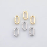 18K Gold pvd Carabiner push clasp charm - Tarnish Resistant