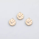 18K Gold PVD Moon Charm 3x16mm Bar s Gold Charms - Tarnish Resistant