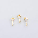 18K Gold PVD Key charm - Tarnish Resistant