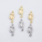18K Gold PVD Sea Horse seahorse charm - Tarnish Resistant
