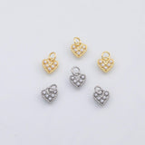 18K Gold PVD Heart Pearl charm - Tarnish Resistant