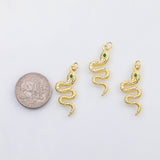 18K Gold PVD Snake charm - Tarnish Resistant