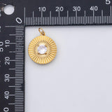 18K Gold PVD Sun burst crystal charm - Tarnish Resistant