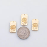 18K Gold PVD Birth month flower charm - Tarnish Resistant