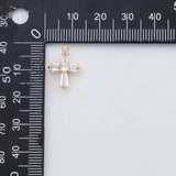 18K Gold PVD Cross charm - Tarnish Resistant