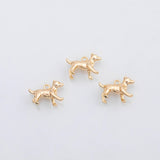 18K Gold PVD 3D Dog charm - Tarnish Resistant