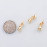 18K Gold PVD 3D Dog charm - Tarnish Resistant