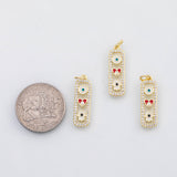 18K Gold PVD Evil eye hamsa heart charm - Tarnish Resistant