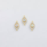 18K Gold PVD Opal charm - Tarnish Resistant