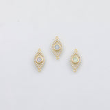 18K Gold PVD Opal charm - Tarnish Resistant