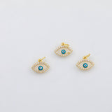 18K Gold PVD Evil eye charm blue - Tarnish Resistant