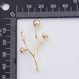 18K Gold PVD Rose Flower charm - Tarnish Resistant