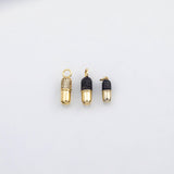 18K Gold pvd Pill charm - Tarnish Resistant