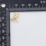18K Gold PVD 3D Dinosaur T-Rex charm - Tarnish Resistant