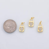 18K Gold PVD Heart lock charm - Tarnish Resistant