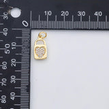 18K Gold PVD Heart lock charm - Tarnish Resistant
