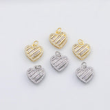 18K Gold PVD Heart charm s Charms - Tarnish Resistant