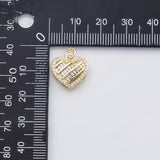 18K Gold PVD Heart charm s Charms - Tarnish Resistant