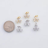 18K Gold PVD Triple triangle charm s Charms - Tarnish Resistant