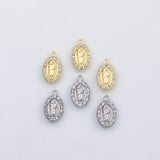 18K Gold PVD Mary jesus catholic christian religious charm s Charms - Tarnish Resistant
