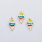 18K Gold PVD Ice cream cone charm s Charms - Tarnish Resistant