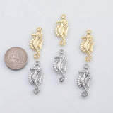 18K Gold PVD Sea horse sea horse charm s Charms - Tarnish Resistant