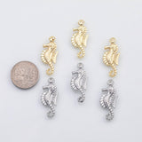 18K Gold PVD Sea horse sea horse charm s Charms - Tarnish Resistant