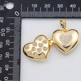 18K Gold PVD Locket heart charm s Charms - Tarnish Resistant