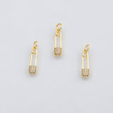 18K Gold PVD Clothespin charm s Charms - Tarnish Resistant