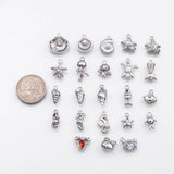 18K Gold PVD Sea shell ocean beach summer nautical charms fish crab lobster turtle s Charms - Tarnish Resistant