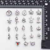 18K Gold PVD Sea shell ocean beach summer nautical charms fish crab lobster turtle s Charms - Tarnish Resistant