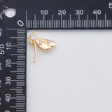 18K Gold PVD Damselfly dragonfly charm s Charms - Tarnish Resistant