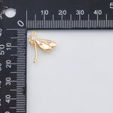 18K Gold PVD Damselfly dragonfly charm s Charms - Tarnish Resistant