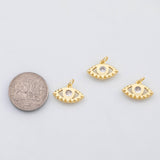 18K Gold PVD Evil eye charm s Charms - Tarnish Resistant